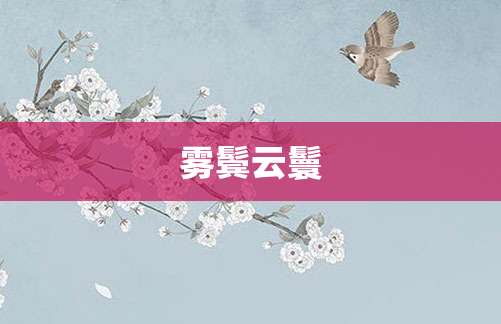 雾鬓云鬟