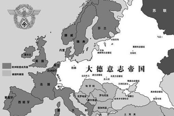 希特勒构想的世界地图（以德国为中心的日耳曼尼亚计划）