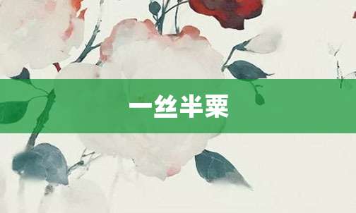 一丝半粟