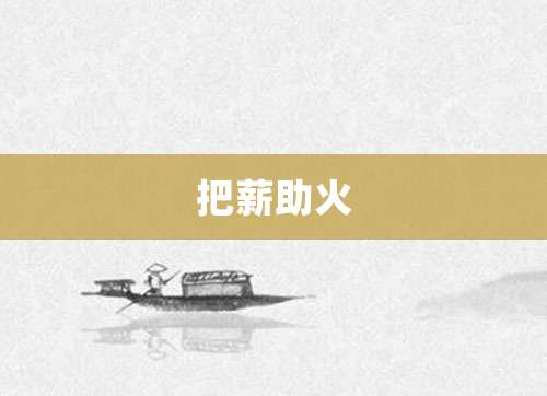 把薪助火