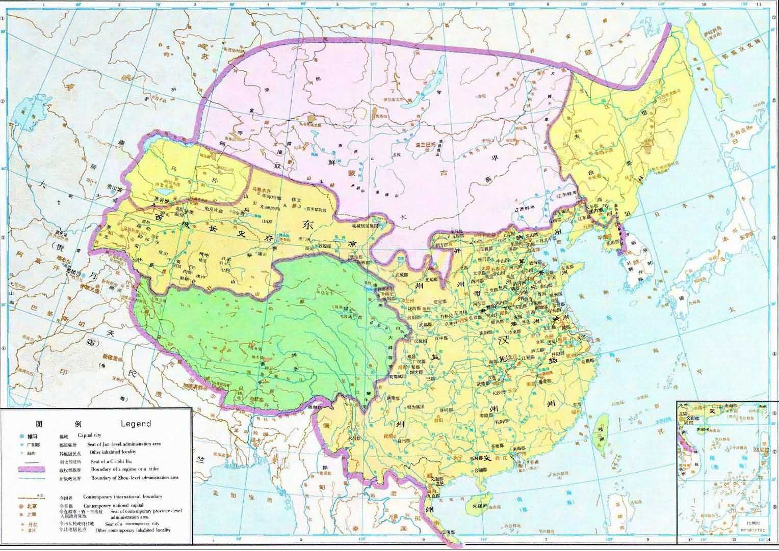 汉朝地图（东汉）