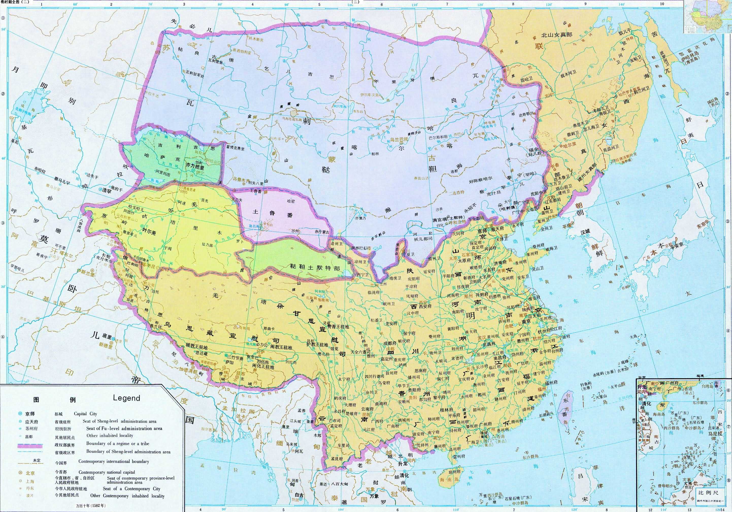 明朝地图（1582年）