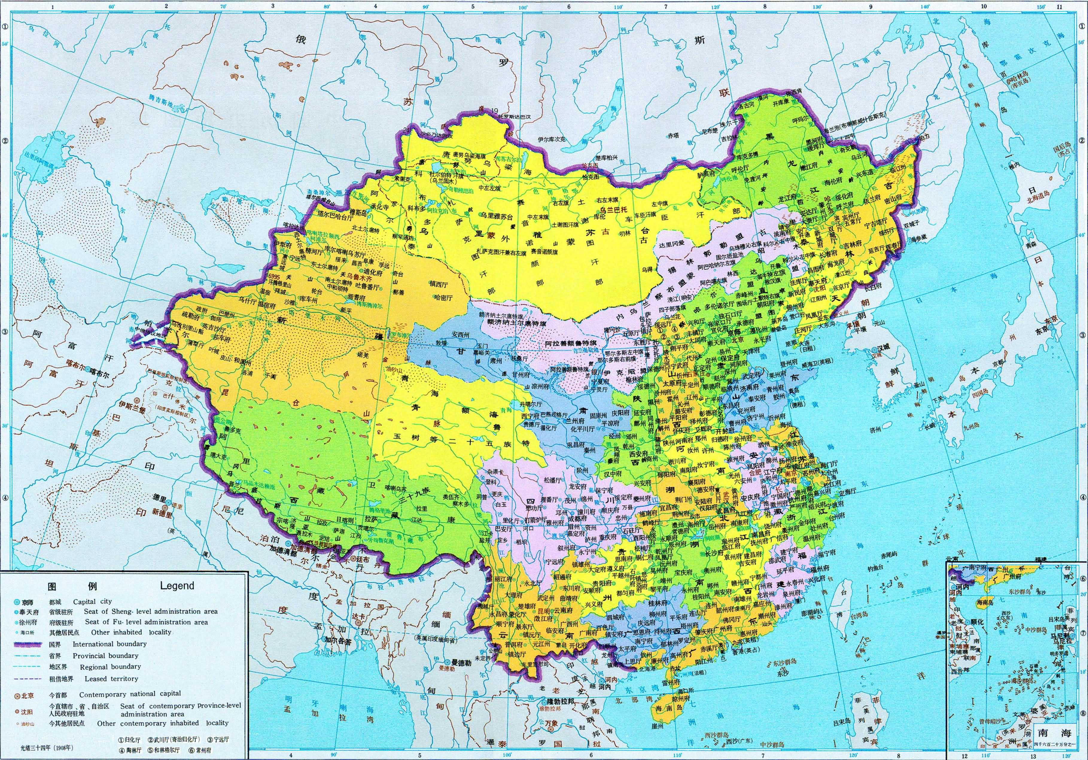 清朝地图（1908年）