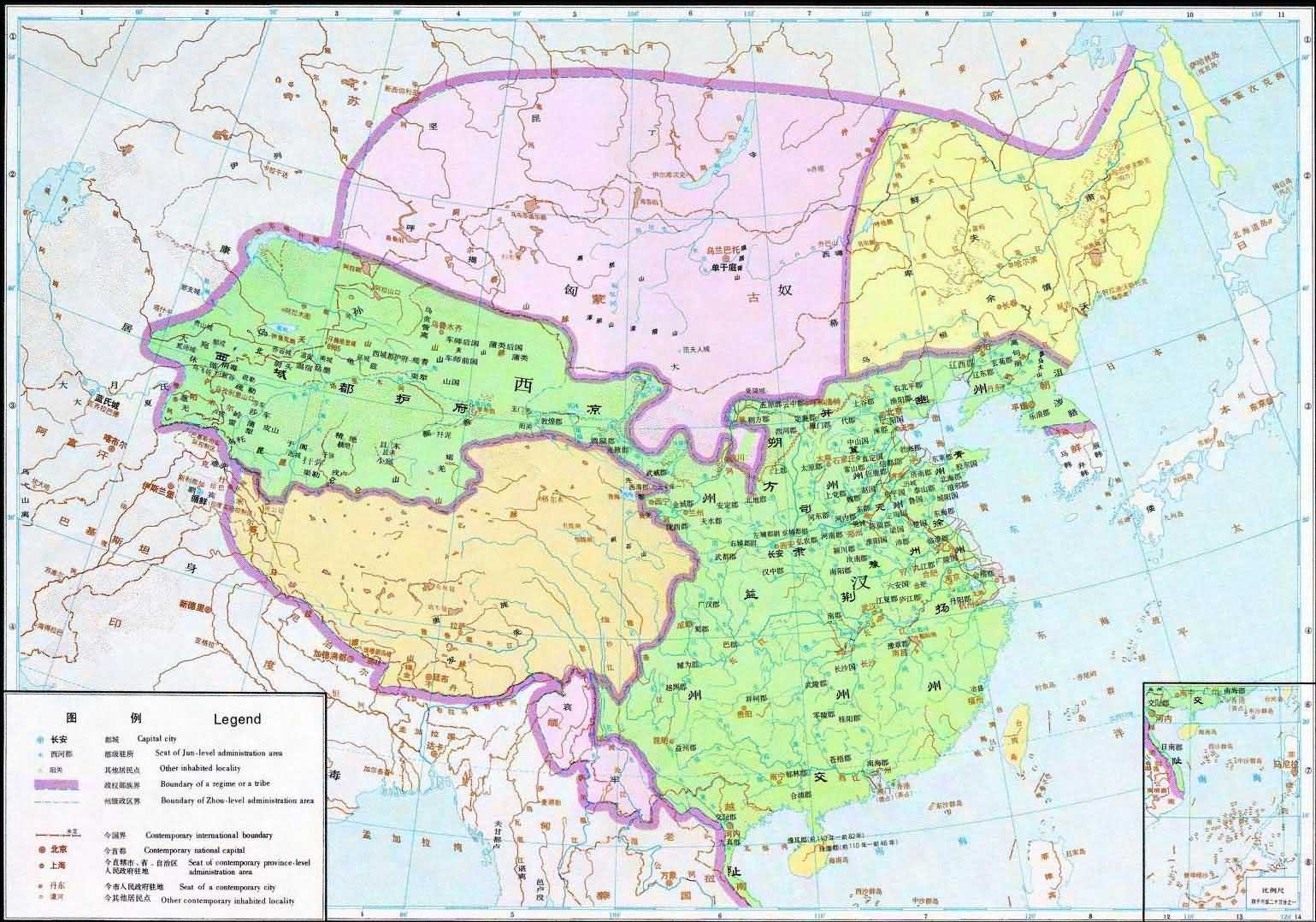 汉朝地图（西汉）